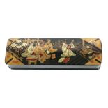 Lackschatulle mit Geisha-Szene Japan,