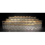 Umfangreicher Gläsersatz mit Goldrand