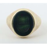 Siegelring mit graviertem Lagenstein,