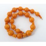 Bernsteinkette 20. Jh., mehrere