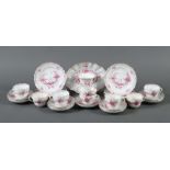 8 Gedecke "Indisch purpur" und eine