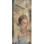 Maler des 20. Jh. "Dame vor