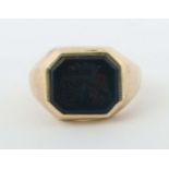 Siegelring 20. Jhr., Gelbgold 585,