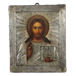 Ikone "Christus Pantokrator" mit Oklad
