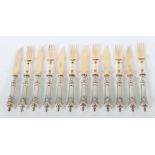 Dessertbesteck für 6 Personen 20. Jh.,