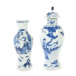 Vase und Deckelvase China, späte Qing