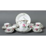 Mokkaservice "Rote Rose" für 4