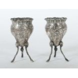 Paar Ziervasen wohl Hanau, Ende 19.