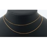 2 Goldketten modern, Gelbgold 333/585
