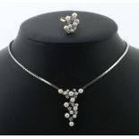 Halskette und Ring 1970, Weißgolf 585,