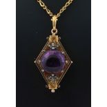 Amethystanhänger an Kette