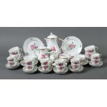 Kaffee- und Mokkaservice "Rote Rose"