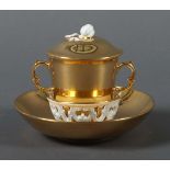 Glanzvergoldete Trombleuse Meissen,