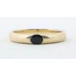 Ring mit Saphir modern, Gelbgold 585,