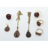 Konvolut Granatschmuck 20. Jh.,