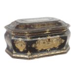 Teebox China, 2. Hälfte 19. Jh., Holz,