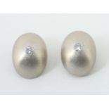 Ohrclips modern, Weißgold 750,