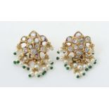 Paar Ohrstecker modern, Gelbgold 750,