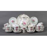 Kaffee-/Teeserviceteile "Rote Rose"