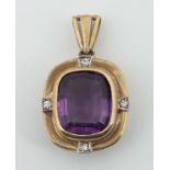 Anhänger mit Amethyst & Diamanten