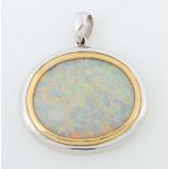 Anhänger mit Opal modern, Gelb- und