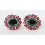 Paar Ohrstecker modern, Gelbgold 585,