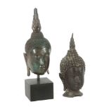 2 Sukothai Buddha-Köpfe Thailand,