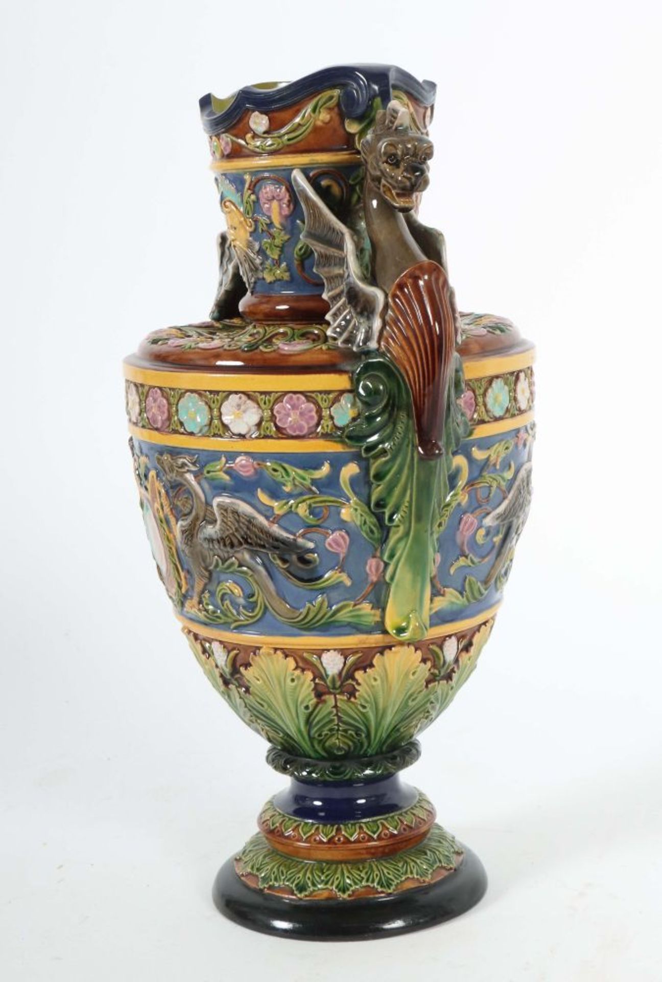 Historismusvase mit Drachenhandhaben - Bild 2 aus 3