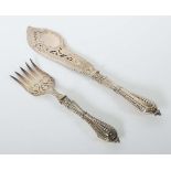 Fischvorlegebesteck versilbert,