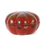 Rotlackdose China, 19. Jh., rot