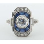 Art Déco-Ring ca. 1920er Jahre,