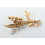 Blütenbrosche um 1960,