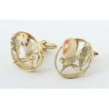 Manschettenknöpfe modern, Gelbgold