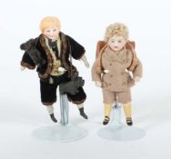 2 Stubenkinder um 1910,