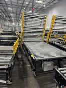 Lot of (2) Roach Lift-Gate Powered 48" x 60" Roller Conveyor Section â€“ Mobile ( Loading Fee $100)