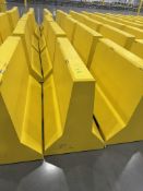 Lot of (5) Bohlmann Heavy-Duty Concrete Safety Barriers â€“ Yellow, Forklift/Pall( Loading Fee $100