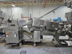 Rheon CM602 Cross Roller with Sheeting Conveyor System - Subject to Bulk