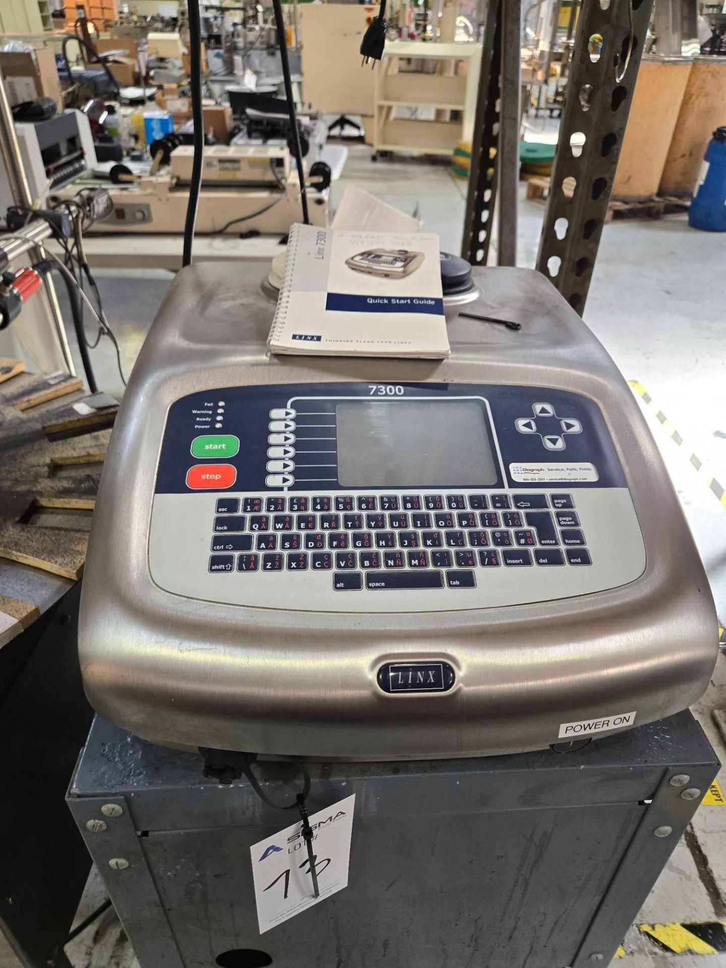Linx Ink Coder Used Linx 7300 Inkjet Coder with: Serial No:FN946Model:7300 ...