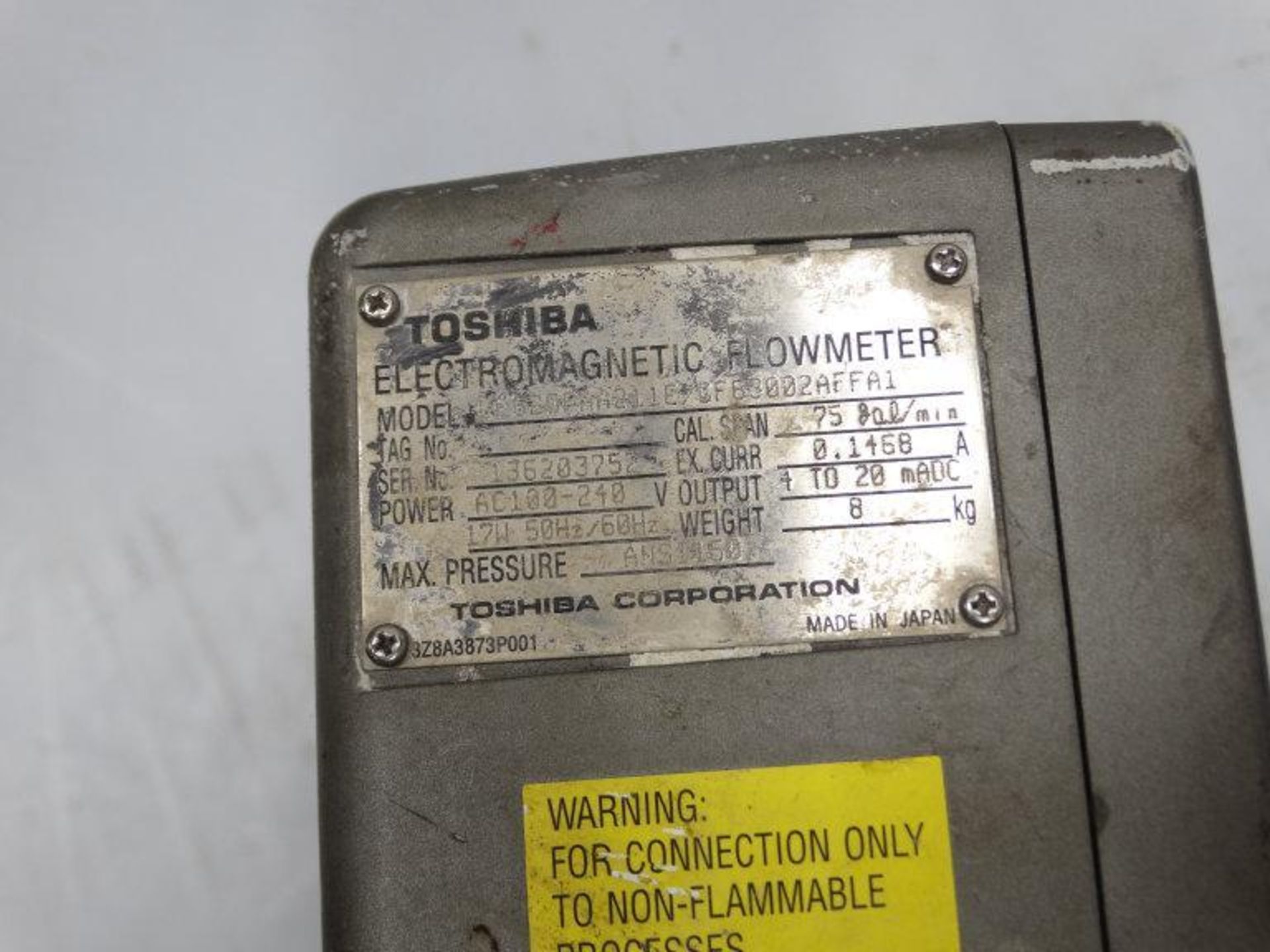 Used Toshiba LF620FAA211E/GF63002AFFA1 Electromagnetic Flowmeter - Image 4 of 5