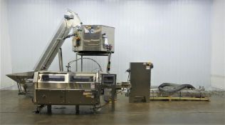 Del ASRL-CC Inline Overcapper with Cleated Inclined Hopper, Bowl Hopper, and Air Conveyor
