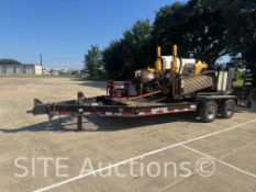 2018 Vermeer D10X15 Series III Directional Drill Mounted on 2020 Lucon T/A Flatbed Trailer