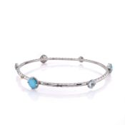 Tacori Island Rains Two-Tone Neo-Lite Aquamarine Bangle
