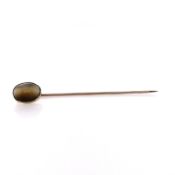 Estate 14 Karat Yellow Gold Cabochon Cats Eye Stick Pin