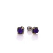 Konstantino Two-Tone Delos Collection Amethyst Stud Earrings