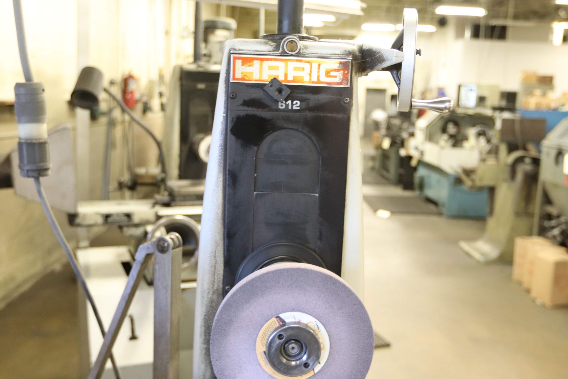 Harig surface grinder, model 612, with magnetic truck