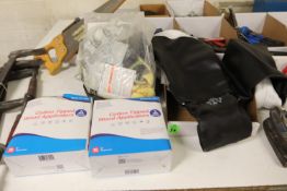 FallTech full body harness, new in packaging, pair of Chemrest protective gloves, model 6781R-10/L,