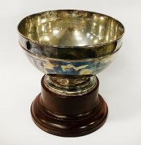 LARGE SILVER BOWL ON STAND - 990 GRAMS APPROX