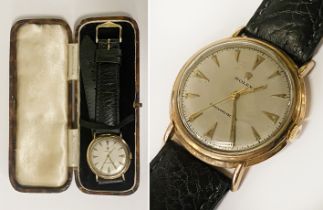 9CT GOLD CASED ROLEX SHOCK PROTECTED WATCH WITH ORIGINAL RECEIPT