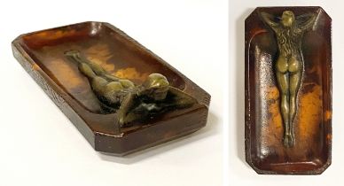 NUDE BRONZE PIN TRAY - 8 CMS (LENGTH APPROX)