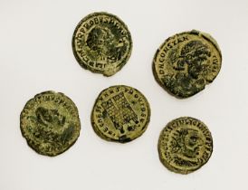 FIVE ROMAN COINS